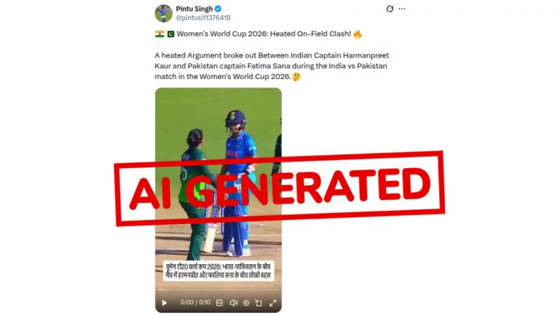 Fact Check: क्या भारत-पाकिस्तान मैच में भिड़ गईं हरमनप्रीत कौर और फातिमा सना? जानें वायरल वीडियो का पूरा सच