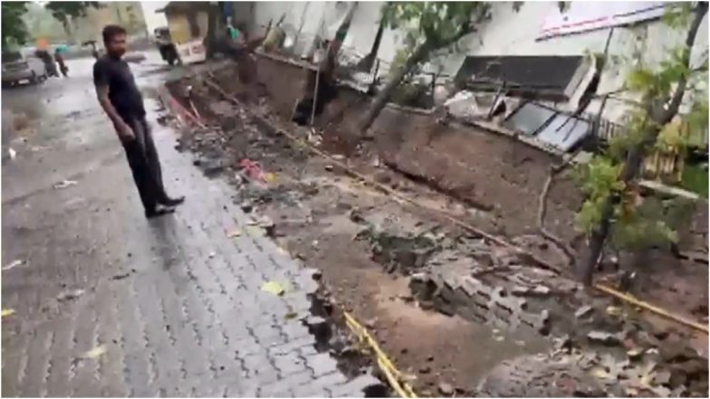 Mumbai Wall Collapse: मुंबई में भारी बारिश के बीच हादसा, रिहायशी इमारत से सटी रिटेनिंग वॉल ढही, हादसे का VIDEO आया सामने