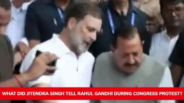 PM Residence Protest: 7 लोक कल्याण मार्ग पर राहुल गांधी से मिले केंद्रीय मंत्री जितेंद्र सिंह; धरना समाप्त करने की अपील, दिए बातचीत के संकेत