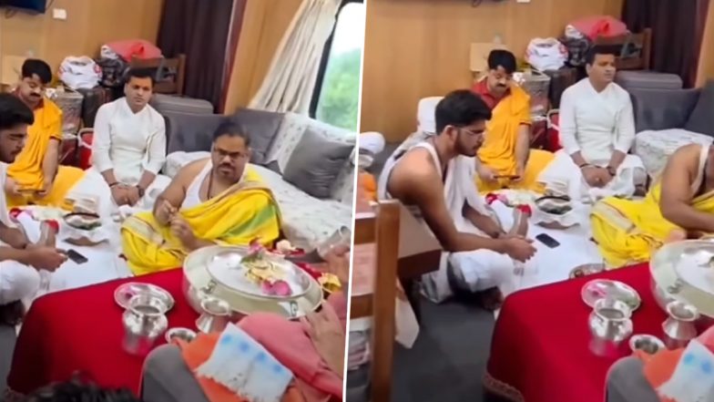 Railway Viral Video: 'हनीमून सुइट' के बाद अब प्राइवेट सैलून कोच में पूजा-पाठ, पश्चिम एक्सप्रेस का वीडियो वायरल होने के बाद ट्रेनों में सफर को लेकर फिर छिड़ी बहस