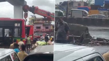 Mumbai Accident: मुंबई के मानखुर्द में बेकाबू BEST बस का कहर, डिवाइडर से टकराने के बाद 65 वर्षीय बुजुर्ग की रौंदने से मौत; कई घायल; VIDEO