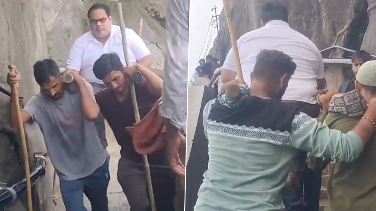 Mount Girnar Viral Video: गिरनार पर्वत पर इंसान को पालकी में ले जाने के वीडियो पर छिड़ी ऑनलाइन बहस; लोग दो गुटों में बंटे