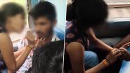 Maharashtra Train Viral Video: महाराष्ट्र के अकोला में चलती ट्रेन में छेड़छाड़ करने वाले को महिला ने सिखाया सबक, लोगों के बीच चेहरे पर लगाई लिपस्टिक और पहनाईं चूड़ियां