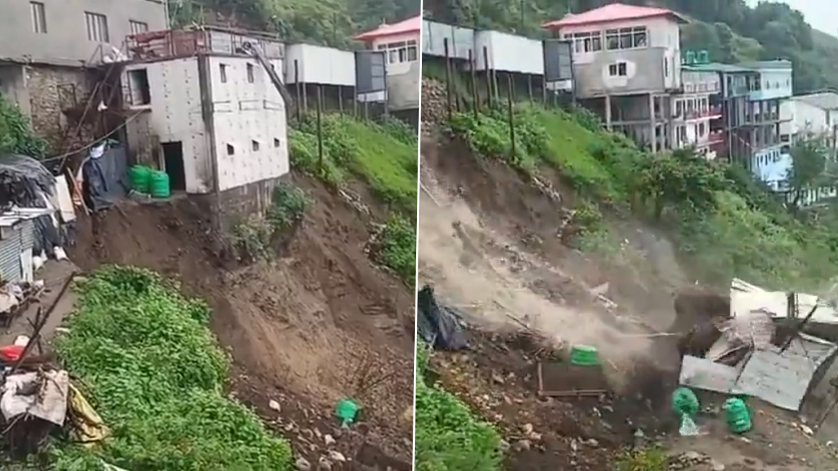 Uttarakhand: टिहरी गढ़वाल में एनएच-707A पर भूस्खलन, भरभरा कर ढह गई खाली इमारत; समय रहते सुरक्षित निकाले गए लोग (Watch Video)