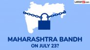 Maharashtra Bandh: दिल्ली में CJP के प्रदर्शन के दौरान छात्रों पर हुए लाठीचार्ज के विरोध में सड़क पर उतारेगी वंचित बहुजन आघाड़ी, 23 जुलाई को 'महाराष्ट्र बंद' का ऐलान Maharashtra Bandh: दिल्ली में CJP के प्रदर्शन के दौरान छात्रों पर हुए लाठीचार्ज के विरोध में सड़क पर उतारेगी वंचित बहुजन आघाड़ी, 23 जुलाई को 'महाराष्ट्र बंद' का ऐलान