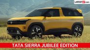 Tata Sierra Jubilee Edition Launched: टाटा सिएरा का 'जुबली एडिशन' भारत में लॉन्च, 50,000 यूनिट्स की बिक्री पर मिला खास तोहफा; जानें फीचर्स और पूरी डिटेल्स Tata Sierra Jubilee Edition Launched: टाटा सिएरा का 'जुबली एडिशन' भारत में लॉन्च, 50,000 यूनिट्स की बिक्री पर मिला खास तोहफा; जानें फीचर्स और पूरी डिटेल्स