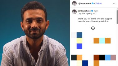 Ajinkya Rahane Retirement: अजिंक्य रहाणे ने अंतरराष्ट्रीय क्रिकेट से लिया संन्यास; 'Cap 278' लिखकर सोशल मीडिया पर किया ऐलान