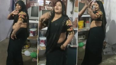 Bhabhi Dance In Saree: काली साड़ी में भाभी ने देसी डांस से उड़ाया गर्दा, वीडियो सोशल मीडिया पर हुआ वायरल