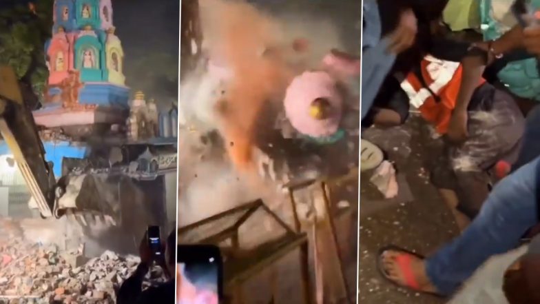 चंदौली में प्राचीन काली मंदिर के ध्वस्तीकरण के दौरान बड़ा हादसा: भारी लापरवाही के बीच गुंबद गिरने से PWD मजदूर की मौत, कई घायल