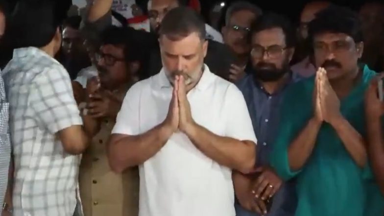 Rahul Gandhi NEET Protest: राहुल गांधी ने गांधी स्मृति तक निकाला मार्च, नीट छात्रों के लिए न्याय की मांग; वीडियो शेयर कर सरकार पर साधा निशाना (Video)