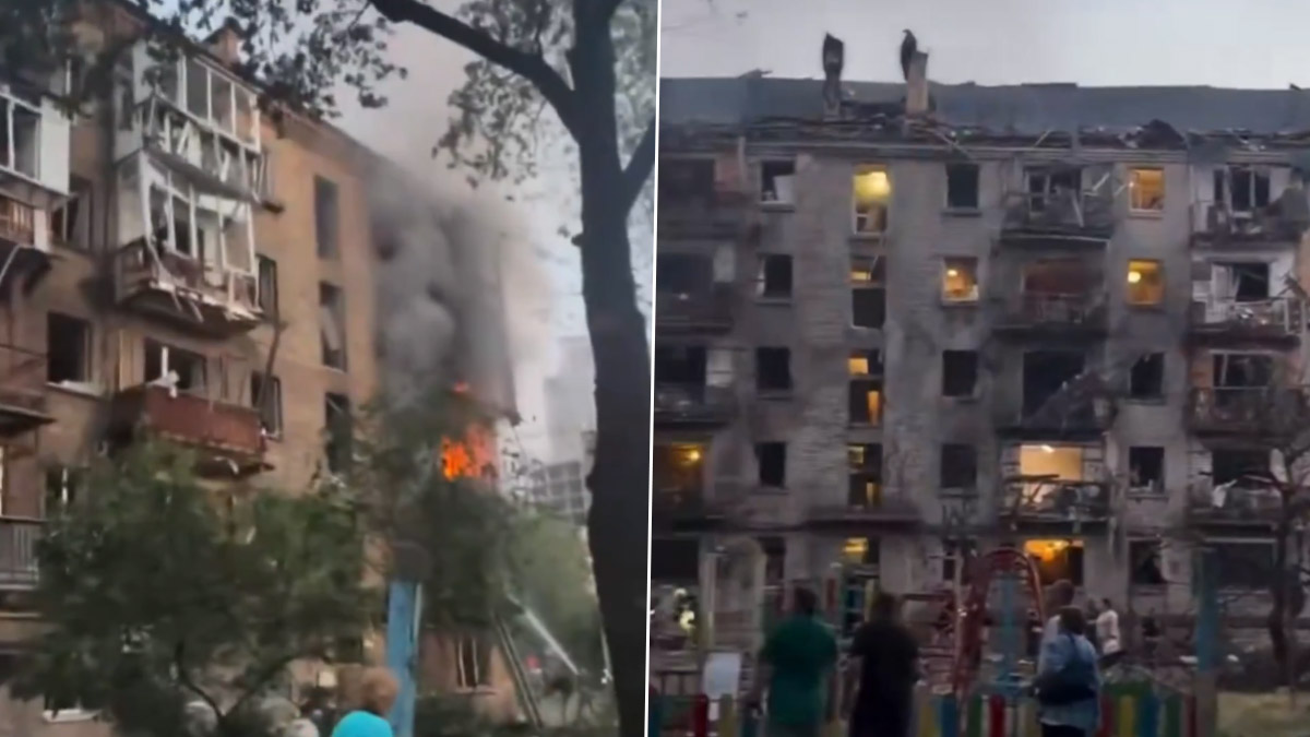 Russia-Ukraine War: रूस के मिसाइल और ड्रोन हमले से कीव में 9 मंजिला इमारत ढही, मलबे में कई लोगों के फंसे होने की आशंका