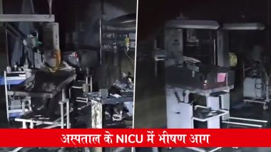 Amravati Hospital Fire: महाराष्ट्र के अमरावती में दुखद हादसा, जिला महिला अस्पताल के NICU में लगी भीषण आग, तीन नवजातों की मौत; VIDEO