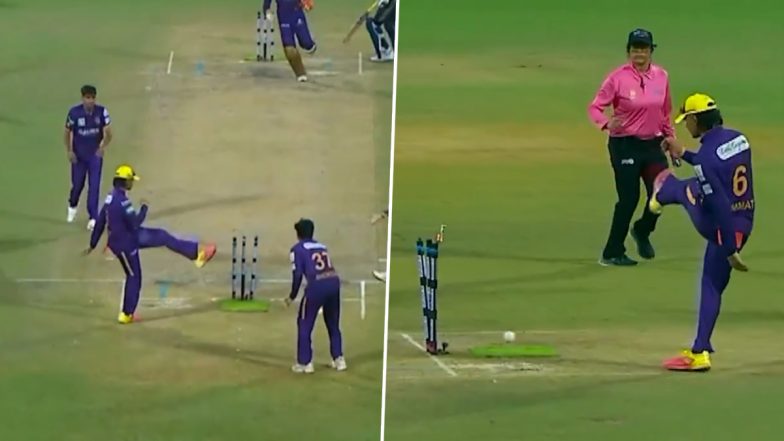 DPL 2026 Run Out Video: हिममत सिंह के गुस्से में गेंद को मारी गई किक से हुआ अजीब रन-आउट, आखिरी गेंद पर टाई हुआ मैच; सुपर ओवर में जीती आउटर दिल्ली वॉरियर्स