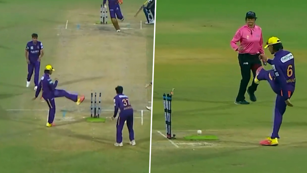 DPL 2026 Run Out Video: हिममत सिंह के गुस्से में गेंद को मारी गई किक से हुआ अजीब रन-आउट, आखिरी गेंद पर टाई हुआ मैच; सुपर ओवर में जीती आउटर दिल्ली वॉरियर्स