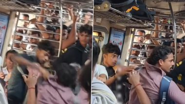 Mumbai Local Train Fight Video: मुंबई लोकल ट्रेन में दो युवक आपस में भिड़े, जमकर चले मुक्के; देखें वीडियो
