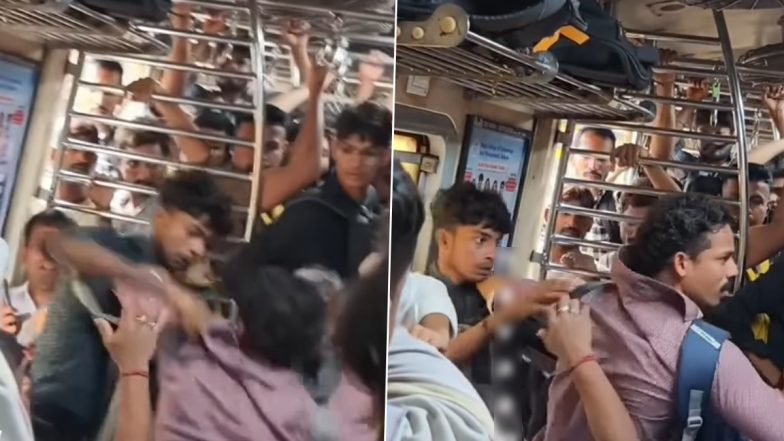 Mumbai Local Train Fight Video: मुंबई लोकल ट्रेन में दो युवक आपस में भिड़े, जमकर चले मुक्के; देखें वीडियो