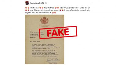 Fact Check: क्या भारत को 99 साल के लीज पर मिली थी आजादी? माउंटबेटन के कथित पत्र का वायरल दावा पूरी तरह फर्जी