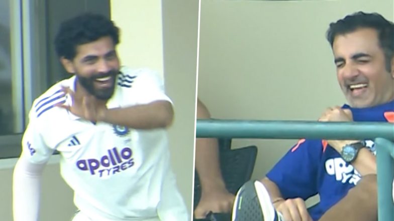 IND vs SL Warm-Up Match: बारिश के दौरान रवींद्र जडेजा की मजेदार गेंदबाजी मिमिक्री देख हंस पड़े गौतम गंभीर, वीडियो हुआ वायरल (Watch Video)