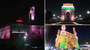 Independence Day 2026: आजादी की 80वीं वर्षगांठ से पहले तिरंगे की रोशनी में नहाए राष्ट्रपति भवन, इंडिया गेट समेत देश के प्रमुख स्मारक, देखें Videos