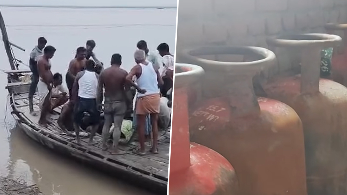 Nepal Floods: नेपाल की बाढ़ से गंडक नदी में बहकर आए गैस सिलेंडर, लकड़ियां और 50 किलो की मछली; कुशीनगर में जान जोखिम में डालकर सामान लूटने की होड़