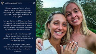 Ashleigh Gardner Statement: पूर्व पत्नी Monica Wright से अलगाव पर पहली बार बोलीं एश्ले गार्डनर, विवाद के बीच कही ये बात
