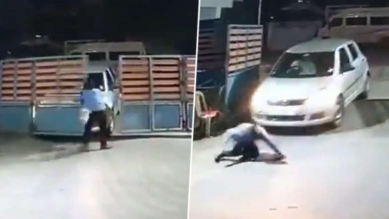 Bengaluru Accident Video: बेंगलुरु में अपार्टमेंट के गेट से टकराई बेकाबू कार; बाल-बाल बचा सुरक्षा गार्ड, वायरल हुआ CCTV फुटेज