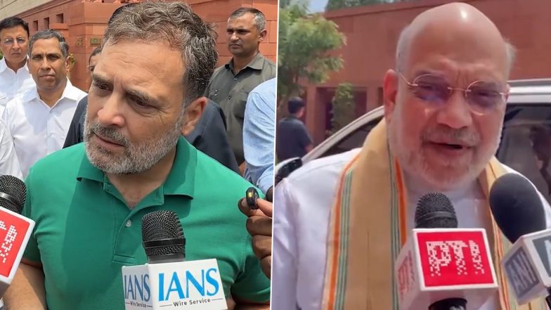 Rahul Gandhi Reply To Amit Shah: 'हमें अमित शाह के भाषण में दिलचस्पी नहीं', बहस के ऑफर पर राहुल गांधी का जवाब, मीडिया को बताया 'चूहा' (Video)