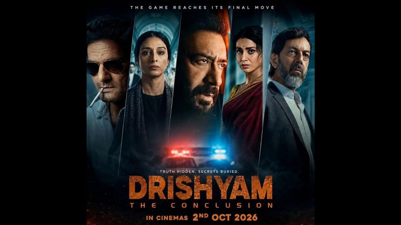 Drishyam: The Conclusion: 'दृश्यम द कन्क्लूज़न' से अजय देवगन, तब्बू, जयदीप अहलावत और प्रकाश राज का फर्स्ट लुक जारी, 2 अक्टूबर को रिलीज होगी फिल्म