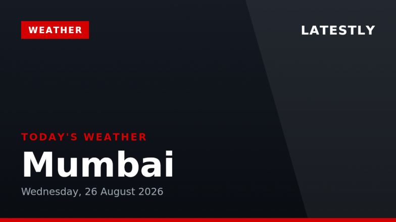 Mumbai Weather Forecast Today: मुंबई में आज दिनभर रुक-रुक कर होगी बारिश, 82% नमी बढ़ाएगी उमस; जानें 26 अगस्त का पूरा मौसम अपडेट