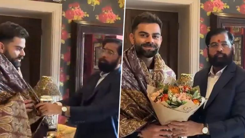 Virat Kohli Meets Eknath Shinde: लंदन में महाराष्ट्र के डिप्टी CM एकनाथ शिंदे से मिले विराट कोहली, तस्वीरें हुईं वायरल
