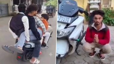 VIRAL VIDEO: छत्रपति संभाजीनगर में स्कूटी पर 5 लोगों का खतरनाक स्टंट, Reel वायरल होने पर पुलिस ने ठोका जुर्माना और दर्ज किया केस