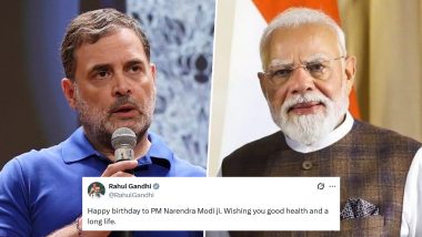 PM Modi Birthday 2026: प्रधानमंत्री नरेंद्र मोदी 76 वर्ष के हुए; राहुल गांधी, अखिलेश यादव समेत विपक्षी नेताओं ने दी जन्मदिन की बधाई