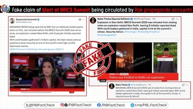Fact Check: क्या BRICS Summit खत्म होने से पहले दिल्ली में हुआ धमाका और मारे गए 8 लोग? PIB ने वायरल दावे को बताया पूरी तरह फर्जी