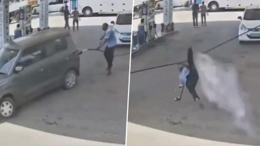 Kerala Petrol Pump Accident: केरल में खौफनाक हादसा, ईंधन नोजल लगी कार लेकर भागा चालक, घसीटे जाने से पेट्रोल पंप कर्मचारी घायल; VIDEO
