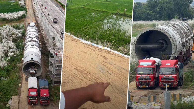 308-Wheel Giant Truck: यूपी की चीनी मिल जा रहा 308 पहियों वाला विशालकाय ट्रेलर अब बिहार के औरंगाबाद में अटका; देखने के लिए उमड़ी भारी भीड़