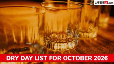 Dry Days in October 2026: अक्टूबर में कई दिन बंद रहेंगी शराब की दुकानें; गांधी जयंती और दशहरा समेत देखें ड्राई डे की पूरी लिस्ट