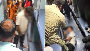Viral Video: चलती ट्रेन में पेशाब करना युवक को पड़ा भारी, यात्रियों ने पकड़कर सिखाया सबक; देखे वीडियो