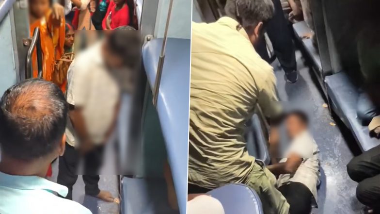 Viral Video: चलती ट्रेन में पेशाब करना युवक को पड़ा भारी, यात्रियों ने पकड़कर सिखाया सबक; देखे वीडियो