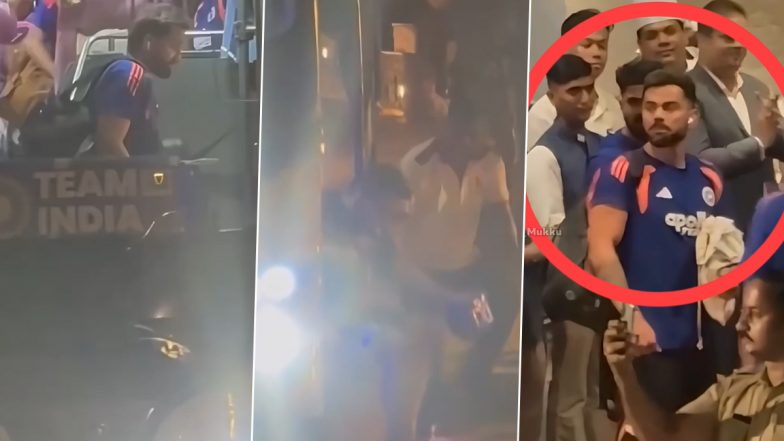 Rohit Sharma Slipped From The Bus: जीत के जश्न के बीच टीम बस की सीढ़ियों पर फिसले रोहित शर्मा? विराट कोहली का रिएक्शन देख फैंस रह गए हैरान