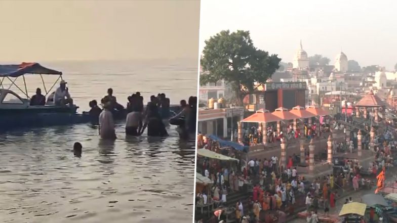 शरद पूर्णिमा पर आस्था का सैलाब: प्रयागराज के त्रिवेणी संगम और अयोध्या की सरयू नदी में श्रद्धालुओं ने किया पावन स्नान; VIDEO