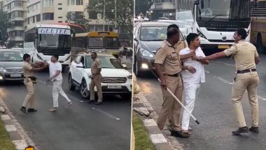 Mumbai Police Viral Video: मरीन ड्राइव पर शख्स और पुलिसकर्मियों के बीच बहस का वीडियो वायरल, सोशल मीडिया पर कार्रवाई की उठी मांग