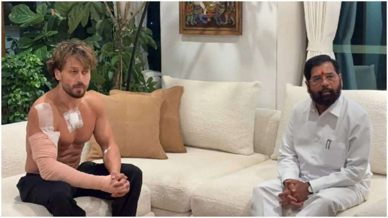 Tiger Shroff Firing: टाइगर श्रॉफ की कार पर फायरिंग के बाद अभिनेता से मिलने पहुंचे डिप्टी सीएम शिंदे, जाना हालचाल; VIDEO