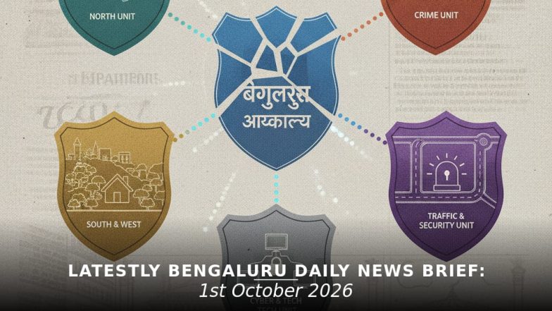 बेंगलुरु लेटेस्ट न्यूज, 1 अक्टूबर, 2026:  पुलिस पुनर्गठन, श्रमिक विरोध, छात्र हत्या और बारिश से जलभराव समेत पढ़ें ताजा अपडेट
